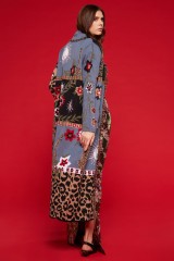 Drexcode - Blue duster coat with animal print, - Hayley Menzies - Rent - 6