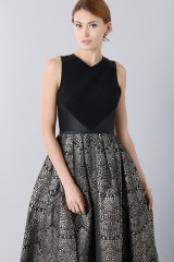 Drexcode - Dress with patterned gold skirt  - Theia - Sale - 5
