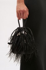 Drexcode - Black feather and rhinestone bag - The Goal Digger - Sale - 3