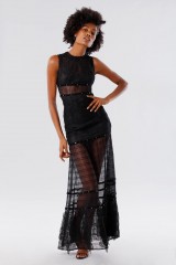 Drexcode - Black lace dress with studs and transparencies - Kathy Heyndels - Sale - 4