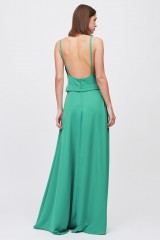 Drexcode - Long green satin dress - Kathy Heyndels - Rent - 4