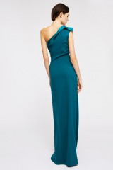 Drexcode - One-shoulder long teal dress - Kathy Heyndels - Sale - 3