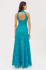Drexcode - Turquoise high neck lace dress - Kathy Heyndels - Rent - 3