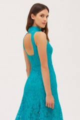 Drexcode - Turquoise high neck lace dress - Kathy Heyndels - Rent - 4