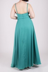 Drexcode - Long green satin dress - Kathy Heyndels - Rent - 7