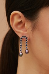 Drexcode - Rhodium drop earrings - Luv Aj - Rent - 2