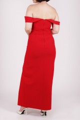 Drexcode - Red neckline dress - ML - Monique Lhuillier - Sale - 6