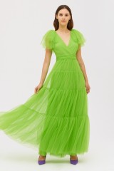 Drexcode - Fluorescent green tulle dress - ML - Monique Lhuillier - Rent - 2
