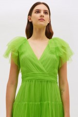 Drexcode - Fluorescent green tulle dress - ML - Monique Lhuillier - Rent - 3