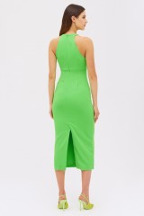 Drexcode - Fluorescent green sheath dress - ML - Monique Lhuillier - Sale - 3