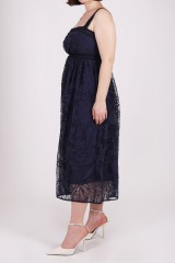 Drexcode - Sleeveless lace midi dress, - ML - Monique Lhuillier - Rent - 3