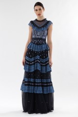 Drexcode - Long dress with flounces and floral embroidery - Needle&Thread - Rent - 1