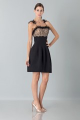 Drexcode - Dress with shoulder straps of processed lace - Blumarine - Sale - 3