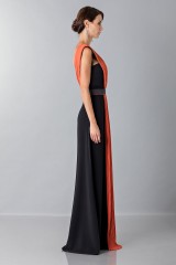 Drexcode - Long dress with central silk insert - Vionnet - Sale - 6
