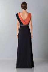Drexcode - Long dress with central silk insert - Vionnet - Sale - 2