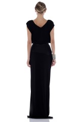 Drexcode - Long dress with leather inserts - Vionnet - Rent - 2