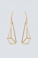 Drexcode - Gold earrings in the shape of origami - Noshi - Rent - 2
