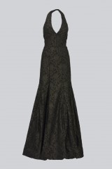 Drexcode - Gold brocade dress with lace - Halston - Sale - 3