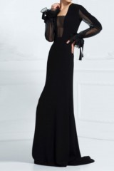 Drexcode - Silk dress with long sleeve and transparent neckline  - Ports 1961 - Sale - 4
