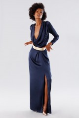 Drexcode - Blue dress with deep neckline - Rhea Costa - Sale - 6