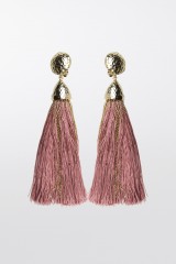 Drexcode - Gold and pink rope earrings - Rosantica - Sale - 2