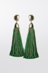 Drexcode - Earrings in gold and green rope - Rosantica - Rent - 2