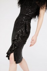 Drexcode - Sequin dress with feathers - Badgley Mischka - Rent - 5