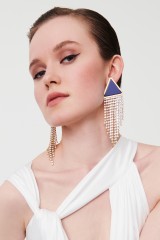 Drexcode - Triangle earrings in rhinestone and resin - Sharra Pagano - Rent - 1