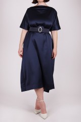 Drexcode -  Blue satin dress - Thomas Lee - Rent - 2