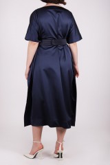 Drexcode - Blue satin dress - Thomas Lee - Sale - 6
