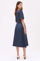 Drexcode - Blue satin dress - Thomas Lee - Sale - 3