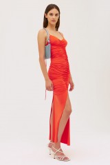 Drexcode - Orange fitted dress - Victoria Beckham - Rent - 5