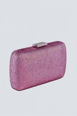 Drexcode - Pink flat clutch with rhinestones - Anna Cecere - Rent - 5