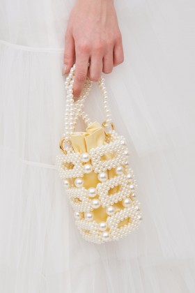 Yellow bucket bag with pearls - 0711 Tbilisi - Sale Drexcode - 2