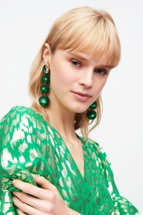 Earrings in green sequins - Shourouk - Rent Drexcode - 1