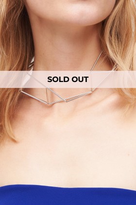 Rhodium-plated necklace in the shape of origami - Noshi - Sale Drexcode - 1