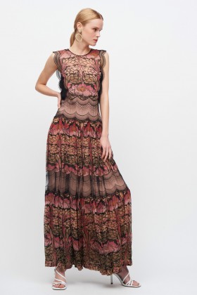 Silk and lace chiffon dress - Alberta Ferretti - Rent Drexcode - 2