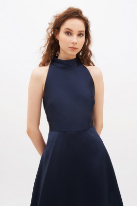 Blue dress with a back teardrop neckline - ML - Monique Lhuillier - Sale Drexcode - 2