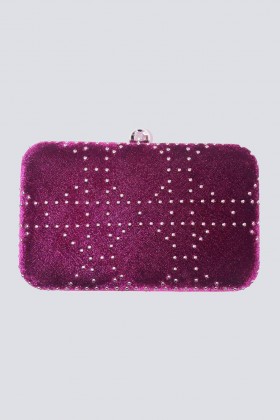 Burgundy clutch with studs - Anna Cecere - Sale Drexcode - 1
