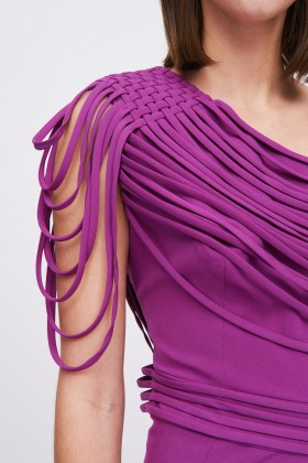 Purple one shoulder dress - Kathy Heyndels - Rent Drexcode - 2