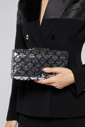 Silver and black clutch - E.M. - Sale Drexcode - 1