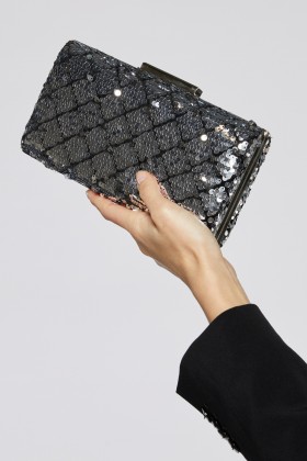 Silver and black clutch - E.M. - Sale Drexcode - 2
