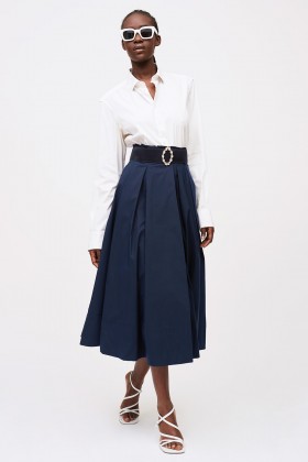 Semi-structured blue midi skirt  - Albino - Rent Drexcode - 1