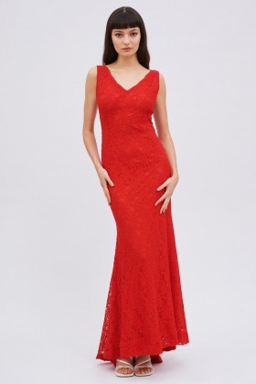 Red lace dress - Ana Maria Couture - Sale Drexcode - 1