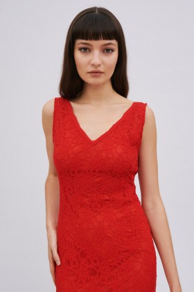 Red lace dress - Ana Maria Couture - Sale Drexcode - 2