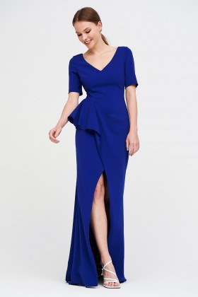 Dress with slit and ruffles - Badgley Mischka - Sale Drexcode - 1
