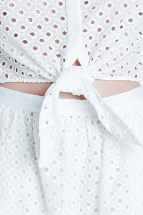 White broderie anglaise dress - Cynthia Rowley - Sale Drexcode - 2