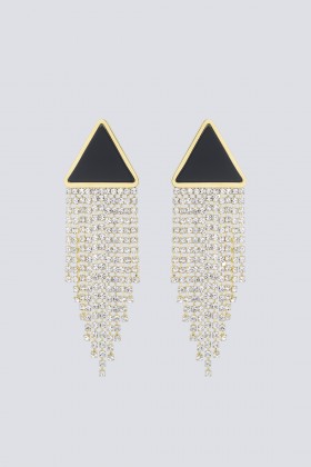 Triangle earrings in rhinestone and resin - Sharra Pagano - Sale Drexcode - 2