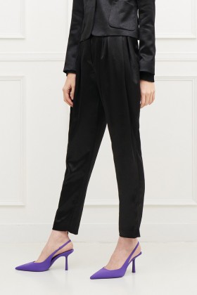 Shiny black pants - Giuliette Brown - Rent Drexcode - 1