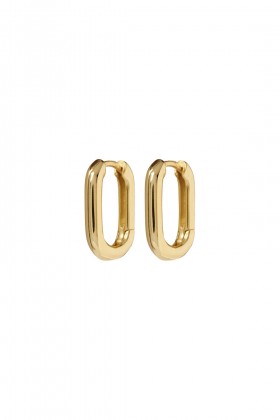 Golden oval earrings - Luv Aj - Rent Drexcode - 1